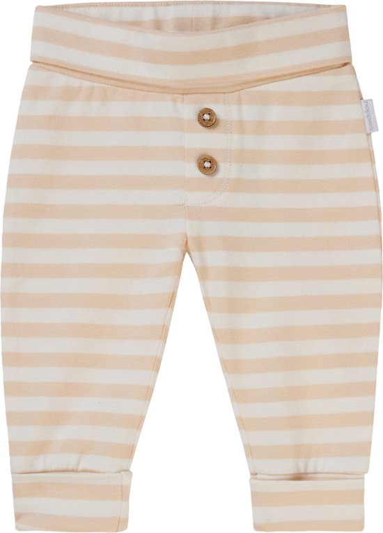 Noppies Unisex Pants Baxley slim fit stripe Unisex Broek - Biscotti - Maat 74