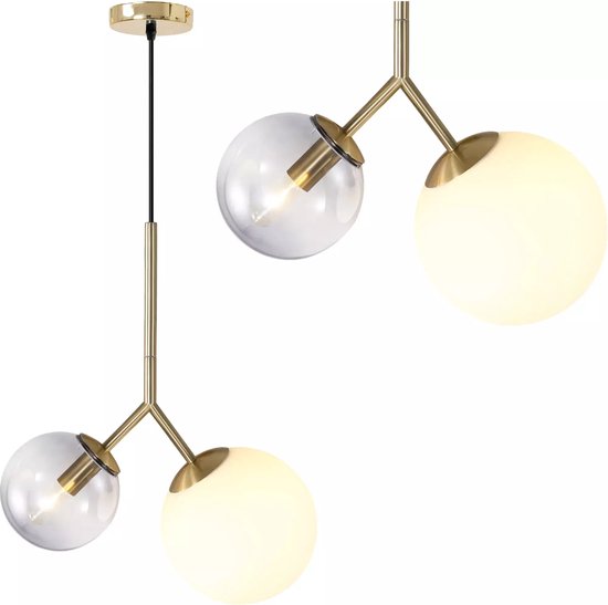 TooLight Hanglamp APP1013-2CP - E27 - 2 Lichtpunten - Goud