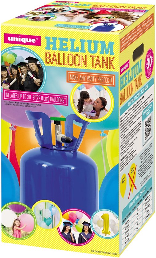 Unique helium tank voor 30 ballonnen