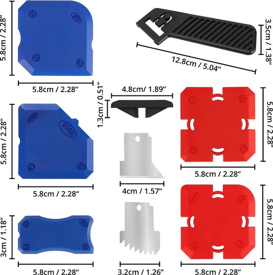 Frefgikty 17 Stuks Kitgereedschap Kit Siliconen Kit Afwerking Tool Grout Schraper Caulk Remover en Caulk Nozzle en Caulk Caps (Geel Frefgikty 17 Stuks Kitgereedschap Kit Siliconen Kit Afwerking Tool Grout Schraper Caulk Remover en Caulk Nozzle en Caulk Caps (Geel