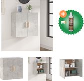 vidaXL Wandkast 60x30x60 cm bewerkt hout betongrijs - Kast - Inclusief Houtreiniger en verfrisser