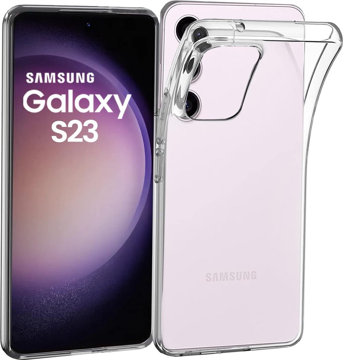 Flexibele achterkant Silicone hoesje transparant Geschikt voor: Samsung Galaxy S23