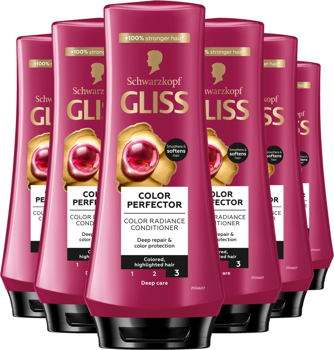 Gliss - Conditioner Color Protect & Shine - 6x 200 ml - Voordeelverpakking