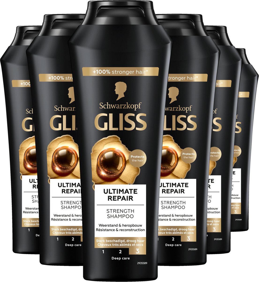 Gliss - Ultimate Repair - Shampoo - Haarverzorging - Voordeelverpakking - 6x 250 ml