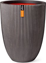 Capi Europe - Vase élégant bas Groove NL - 46x58 - Anthracite - Pour l'intérieur et l'extérieur - KGVZ783