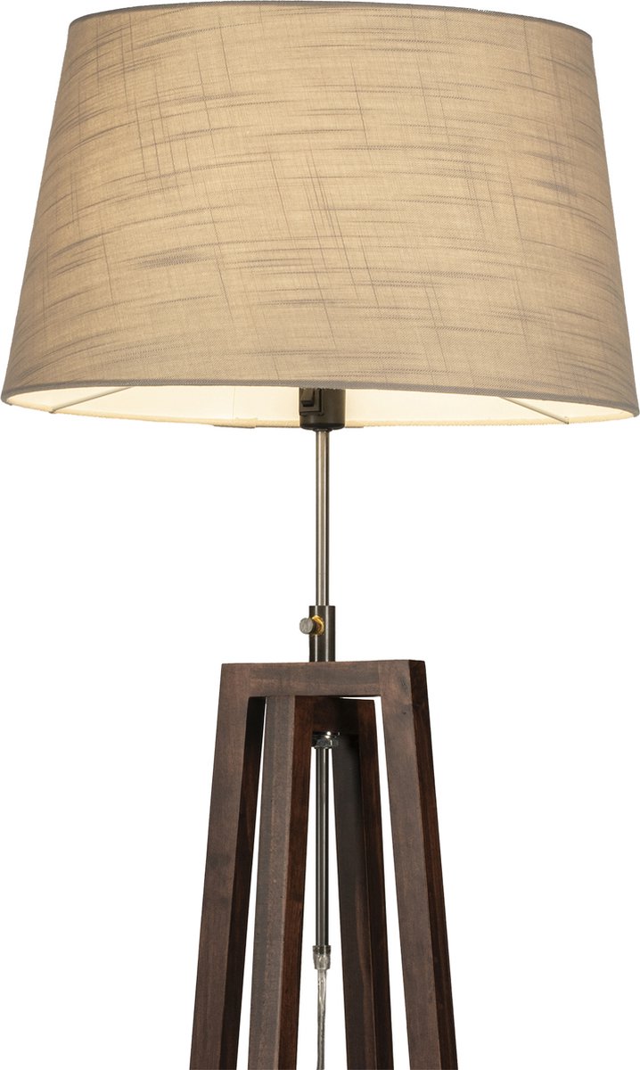 Lumidora Vloerlamp 31344 - LILLE - E27 - Bruin - Taupe - Hout - ⌀ 45 cm