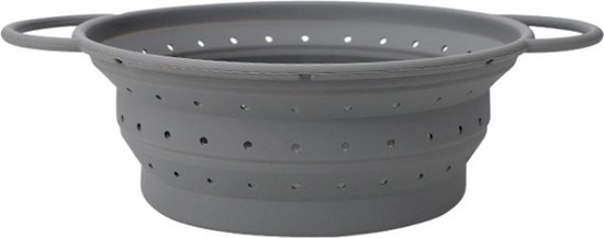 2 stuks Innovatieve Opvouwbare Siliconen Vergiet - Multifunctioneel Keukenaccessoire - Voedselveilig & Hittebestendig - Makkelijk Schoon te Maken - Ruimtebesparend Design-grijs van Merkloos — afbeelding 3
