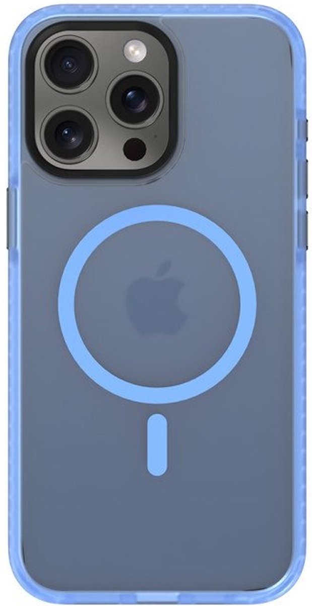 Hoesje met MagSafe geschikt voor iPhone 15 Pro Max | Prisma | Blauw