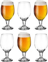 Glasmark Bierglazen - 6x - op voet - 360 ml - glas - speciaal bier
