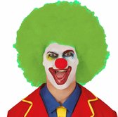 Fiestas Guirca Verkleed pruik clown - groen - voor volwassenen - one size - circus