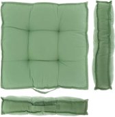 Unique Living | Box kussen Belvi 43x43x7cm green | Kussen woonkamer of slaapkamer
