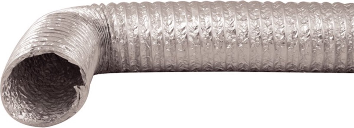 DEC Flexibele aluminium afvoerslang ø 102mm blank aluminium 10 meter
