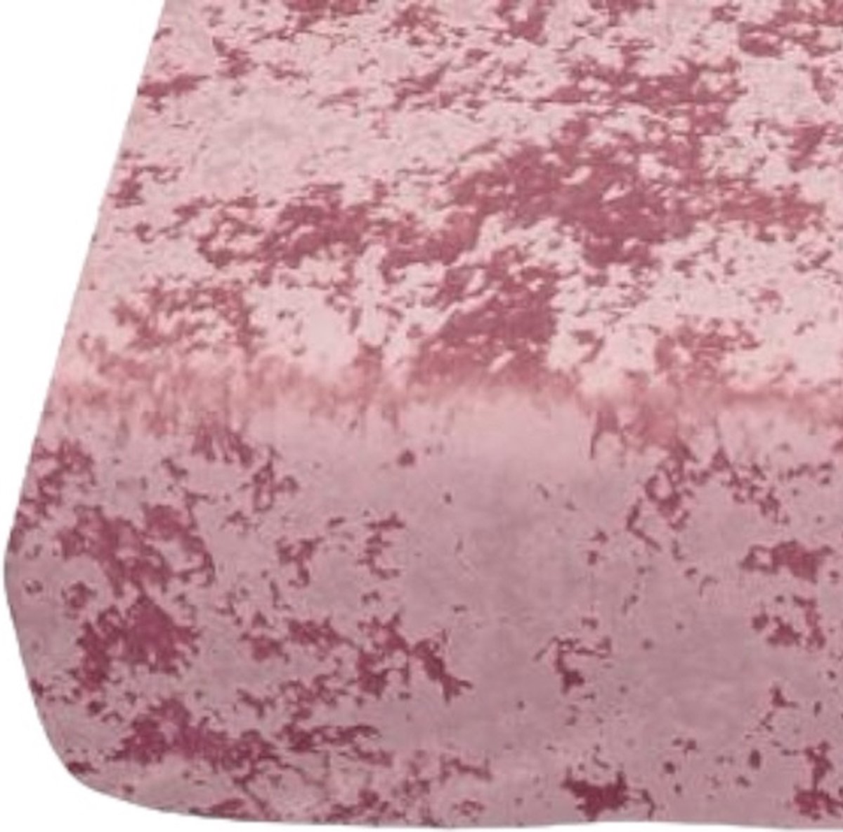 Velvet Couture - Crushed Velvet Hoeslaken - 140x200 - 30CM Hoekhoogte - Roze