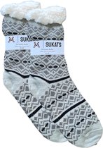 Sukats® Huissokken - Homesocks - Maat 41-46 - Anti-Slip - Fluffy - Heren Huissokken - Slofsokken - Variant 13 - Meerdere Maten en Varianten