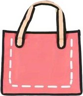 Stripboek tote bag met rits