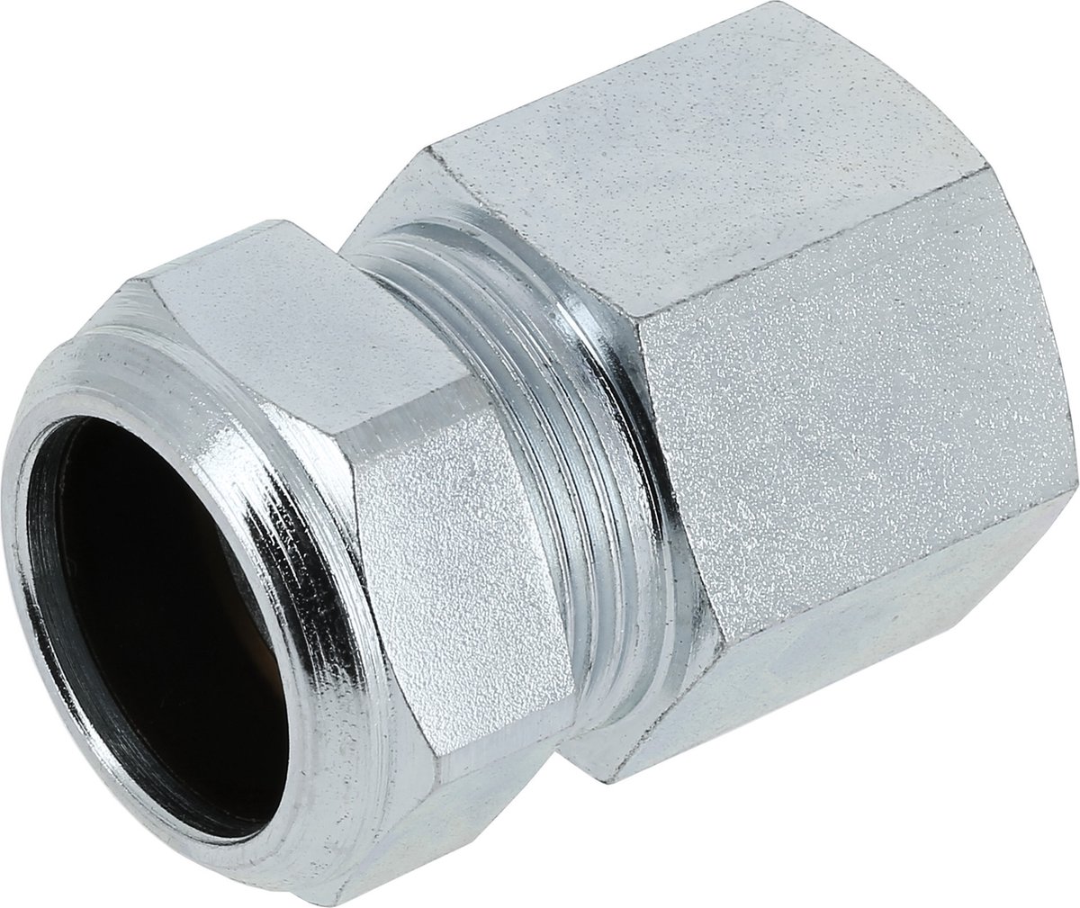 Bonfix Staalverzinkte knelfitting - Schroefbus 107 - binnendraad x knel - 3/8 x 15mm