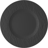 Villeroy & Boch Manufacture Rock Assiette Petit Déjeuner Ronde Porcelaine Noire