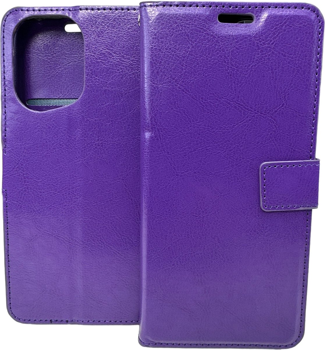 Portemonnee Book Case Hoesje Geschikt voor: Oppo Find X5 Pro - Paars