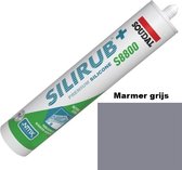 Soudal Silirub+ S8800 - Natuursteen ( ook voor sanitair ) - Silicone kit - Speciaal voor natuursteen - Marmergrijs - 310 ml - Prijs per stuk