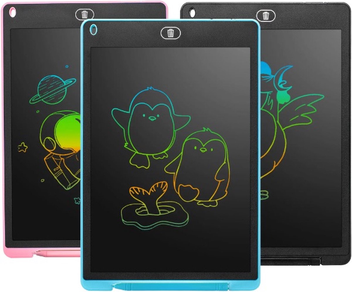 LCD-tekentablet, 12 inch LCD Teken Tablet kleurrijk scherm LCD-schrijftablet voor kinderen en volwassenen, uitwisbaar digitaal tekenbord Draagbare Elektronisch schrijfplank, Groen.