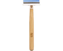 NUKKA Eco Bamboo Disposables - 2 blades - 8-pack - Blue - Vegan - Swedish stainless steel blades - Biodegradable