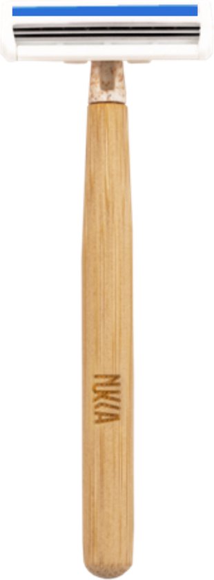 NUKKA Eco Bamboo Disposables - 2 blades - 8-pack - Blue - Vegan - Swedish stainless steel blades - Biodegradable
