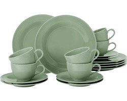 Seltmann Weiden Beat Salbeigrün Koffieservies 18-delig.