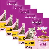 Whiskas Droogvoer Kattenbrokken - Junior - Kip - doos 5 x 800g