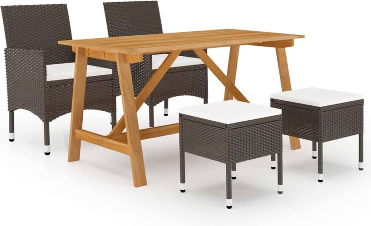 VidaXL 5-delige Tuinset bruin