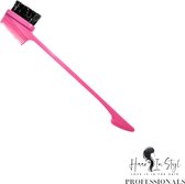 Haar in Stijl® Edge Brush Kam Roze - Side Burn Brush - Borstel voor babyharen en wenkbrauwen