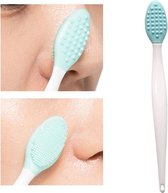 Narimano® Siliconen Reinigingsborstel - Beauty Tool Neusreiniger - Neus Exfoliërende Borstels - Siliconen Lip Peeling Dubbelzijdige Borstel