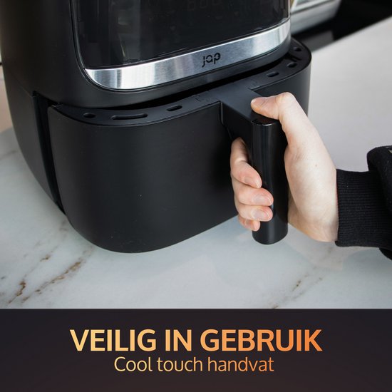 JAP Appliances Aspire - Airfryer - Inclusief 20 stuks bakpapier - Digitaal Kookboek - Grote XXL Heteluchtfriteuse - PFAS-vrij - Digitaal touchscreen - 1700W