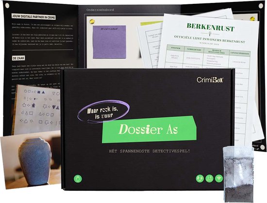Crimibox - Dossier As - 'Meest verkochte detective spel in de Benelux' - Escape Room Spel voor Thuis