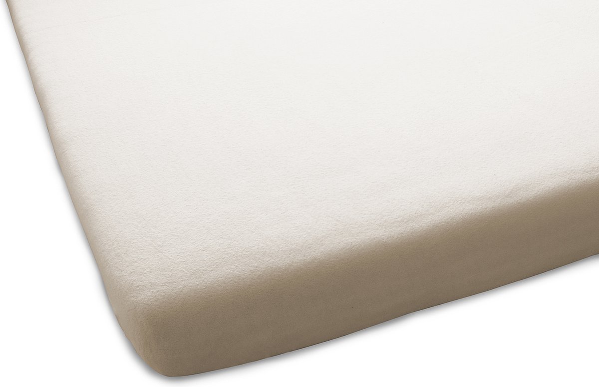 Dutch Dreams Molton Matrasbeschermer Hoeslaken - Aanbieding 1+1 Gratis - 90/100x190/200cm - Naturel - Flanel Stretch - 2 Stuks