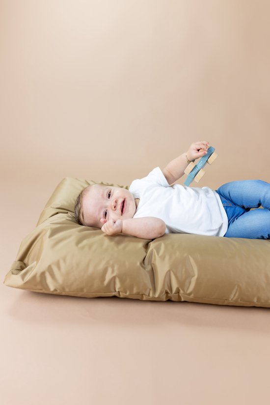 KidZ ImpulZ Groot Aankleedkussen XXL 90x50 cm - 10 cm dik - Gevuld met korrels - Donkerblauw