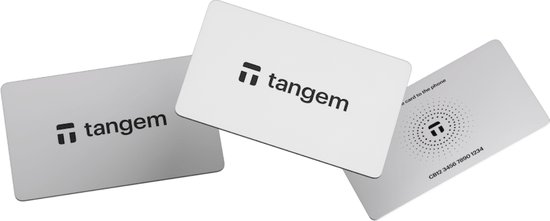 Tangem Wallet - 3 kaarten - Limited Edition - Hardware Wallet - NFC - Recovery Seed functionaliteit - Wit - Tangem