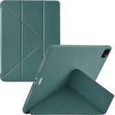 iMoshion Tablet Hoes Geschikt voor iPad Pro 11 (2022) / iPad Pro 11 (2021) / iPad Pro 11 (2018) / iPad Air 4 (2020) / iPad Air 5 (2022) - iMoshion Origami Bookcase tablet - Donkergroen