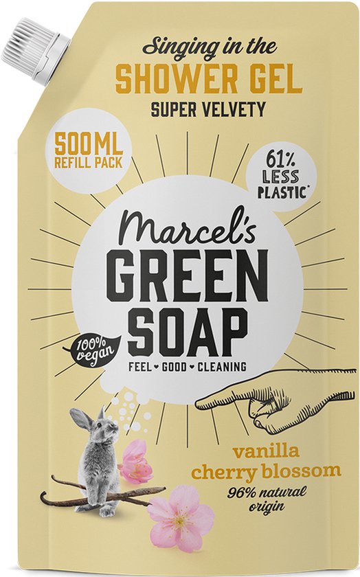 Foto: Marcel s green soap shower gel vanilla cherry blossom navul 6 x 500ml