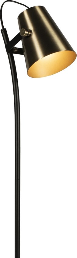 Lumidora Vloerlamp 74816 - BRESCIA - E27 - Zwart - Goud - Messing - Metaal