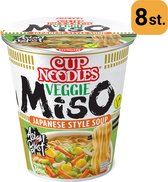 Nissin Cup Noodles Veggie Miso 67 Gram - Voordeelverpakking - 8 stuks