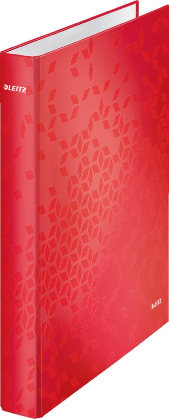 Leitz WOW Classeur à anneaux, karton, dos 25 mm, A4, Rouge