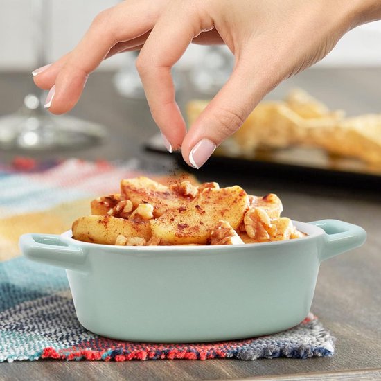 Joejis Set Van 4 Mini Ovenschalen - Individuele Ovale Bakvormen Kleine Keramische Gerechten Voor In De Oven Ideaal Voor Souffle Creme Brulee Lasagne Tiramisu Pudding Kinderportie