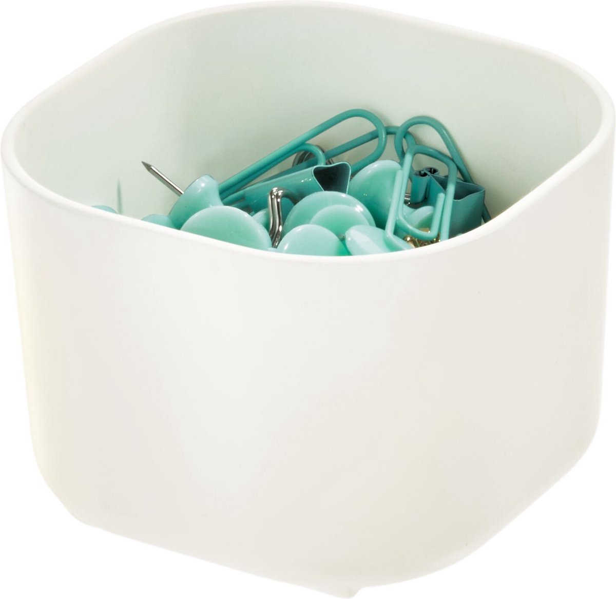 iDesign - Eco Bin Opbergbox Small - Gerecycled Kunststof - Wit
