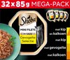 Sheba Kattenvoer Mini Filets - Natvoer - Gevogelte in Saus - kuipjes 32 x 85g Mega Pack