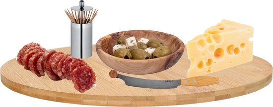 Kaasplank bamboe draaiend 35cm - €10,95