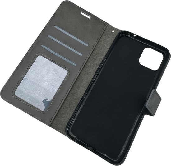 Étui portefeuille Book case Adapté pour : Oppo A73 5G & A53 5G - Grijs