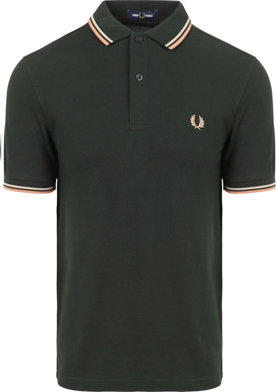 Fred Perry - Polo M3600 Donkergroen U94 - Slim-fit - Heren Poloshirt Maat 3XL