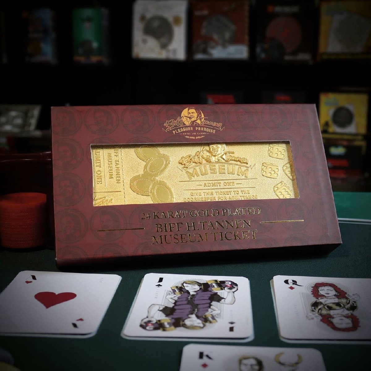 Diverse Back to the Future: Biff Tannen Museum Entrance 24k Gold Plated Ticket Replica decoratie thumbnail 3