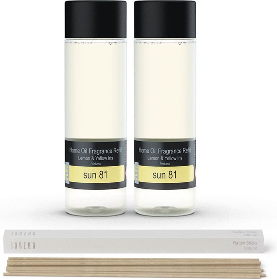 JANZEN Recharge de Parfum Home' Ambiance Sun 81 2-pack Incl. Bâtons gratuits