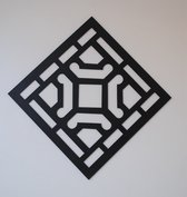 Geometrische wandpaneel type 10 - unieke wanddecoratie - 40 x 40 cm